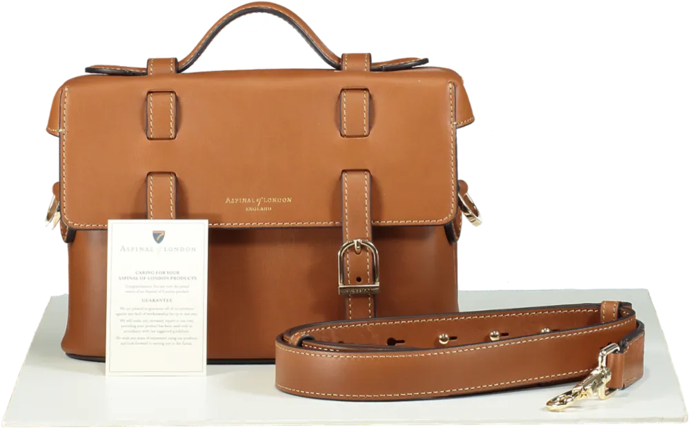 Aspinal of London Brown Leather Satchel