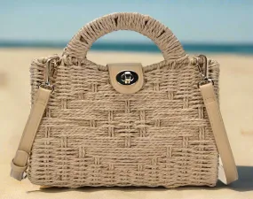 BGA5126 Stylish Straw Satchel Tote Bag