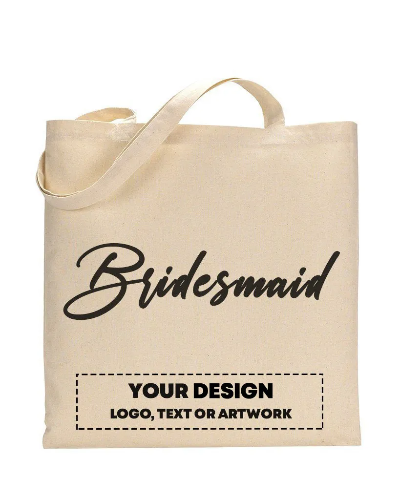 Black Color Bridesmaid Tote Bag - Bridal-Wedding Tote Bags