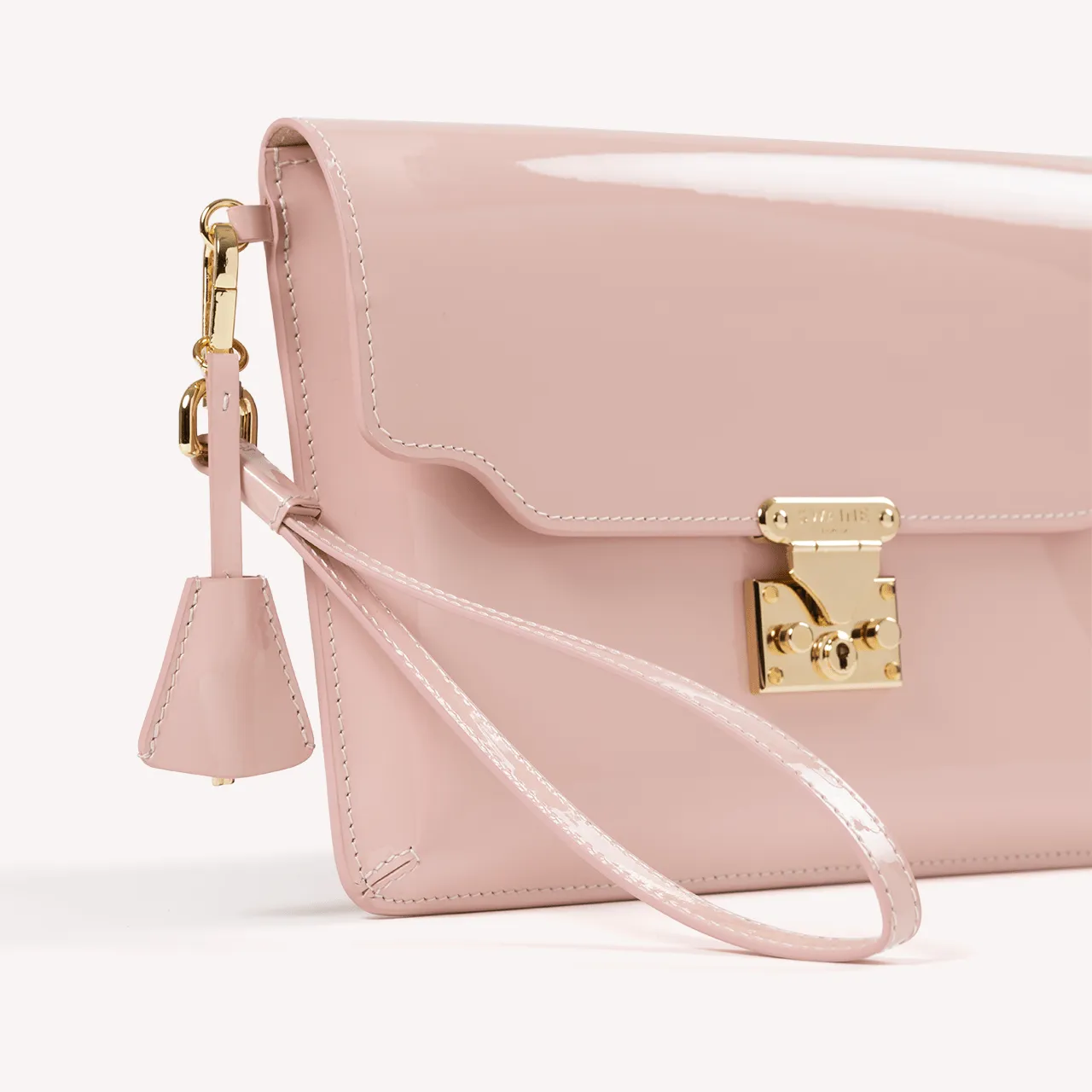 Bond Pouch - Powder Pink Patent