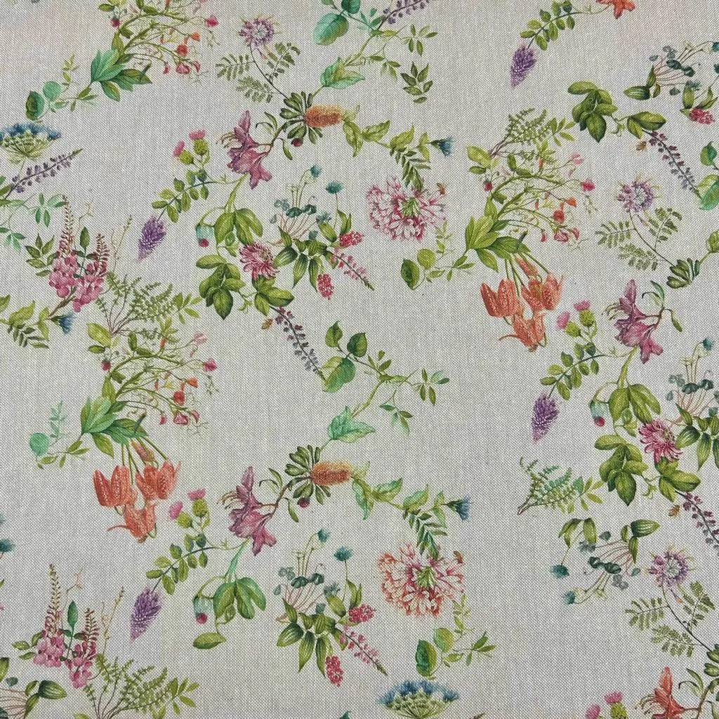 Botanical Garden Digital Linen Look Polycotton Fabric