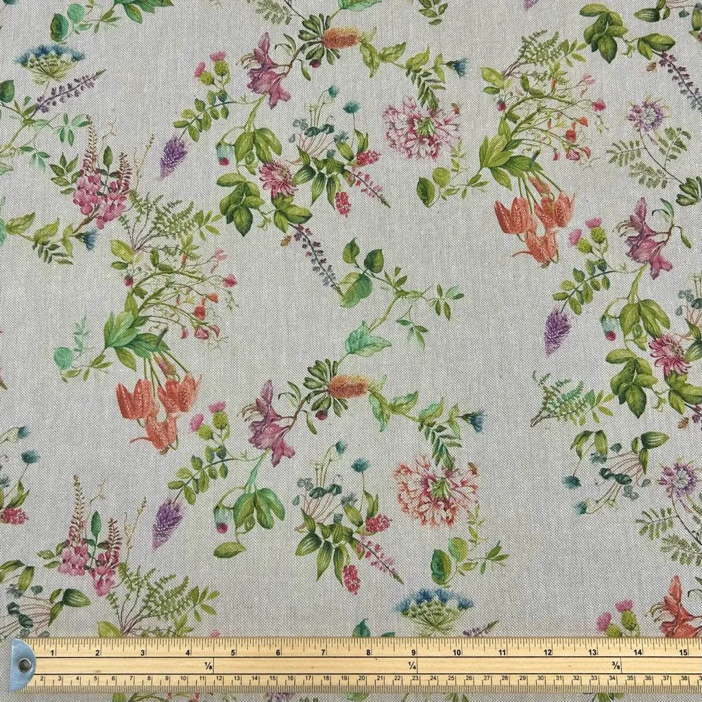 Botanical Garden Digital Linen Look Polycotton Fabric