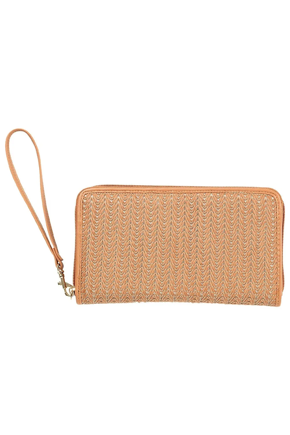 Cameron Textured Wristlet Wallet - Camel