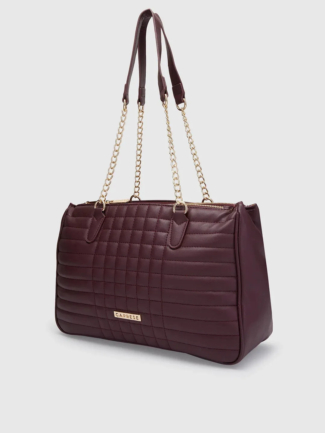 Caprese Maxim Satchel Large Maroon