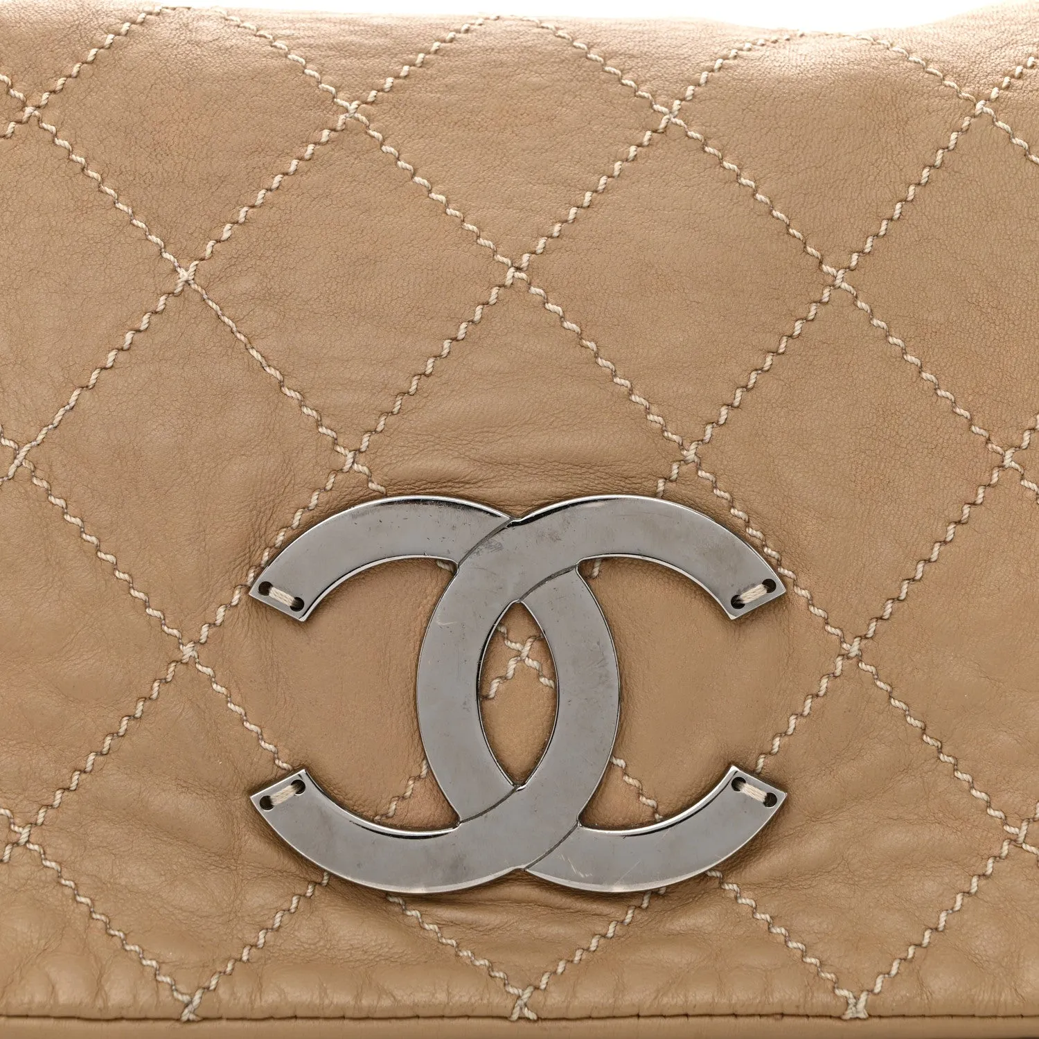 Chanel Lambskin Contrast Stitch Surpique