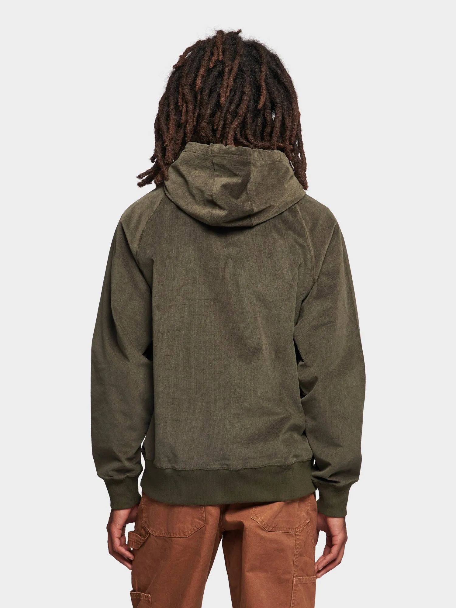 Corduroy Hoodie in Forest Night