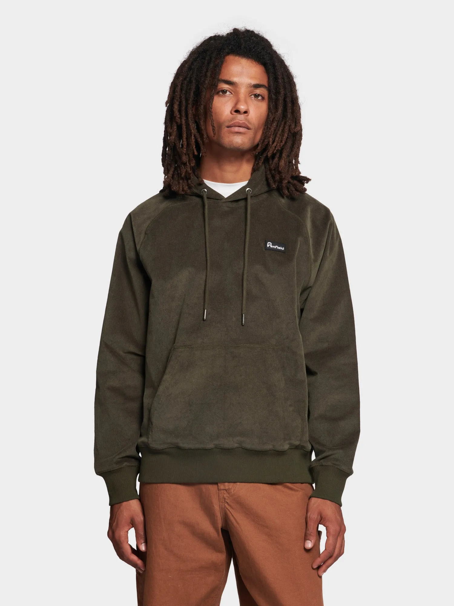 Corduroy Hoodie in Forest Night