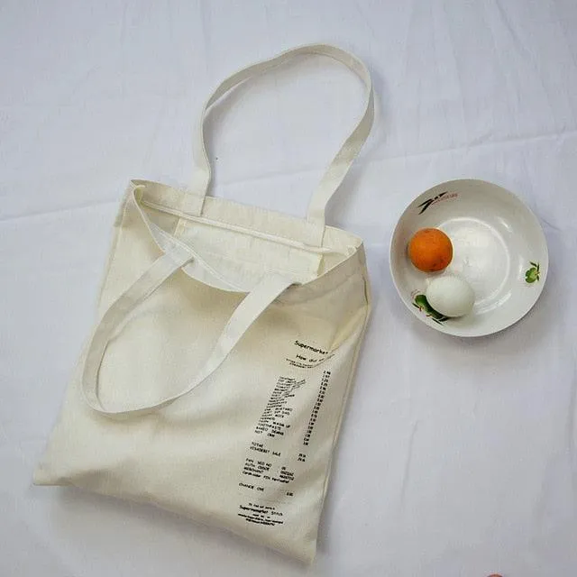 Customizable Elegant Letter Canvas Tote: Your Go-To Daily Accessory