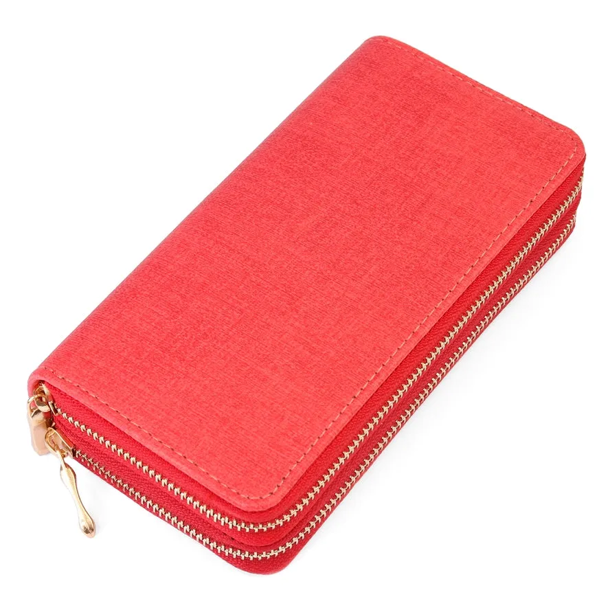 Double Zipper Fashion Wallet