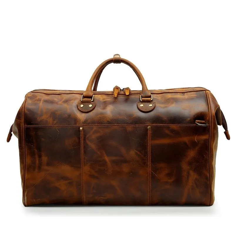 Elias Cowhide Leather Duffel Bag