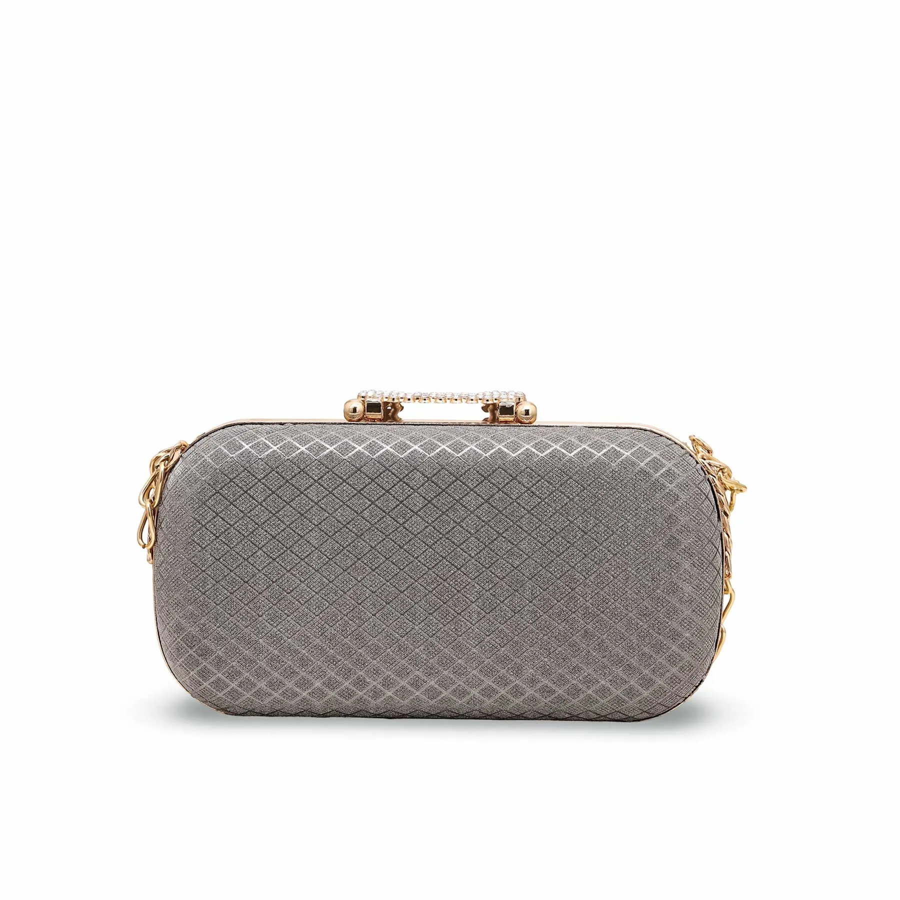 Grey Fancy Clutch P15368