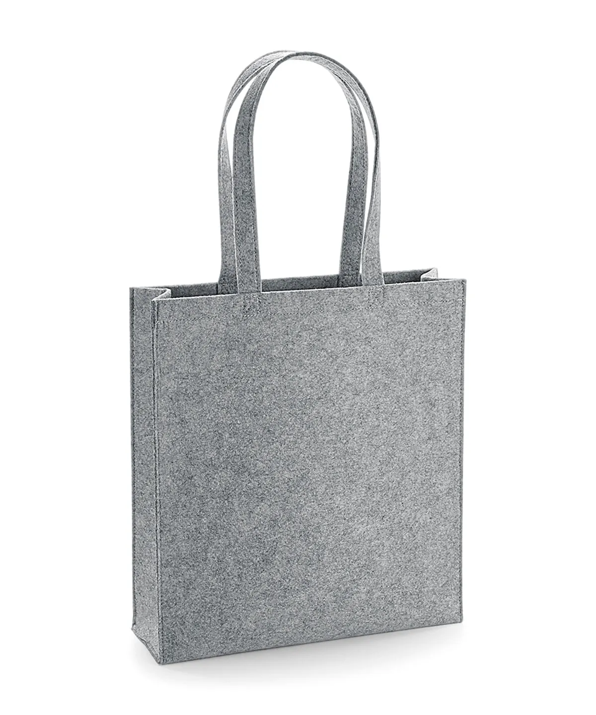 Grey Melange - Felt tote bag