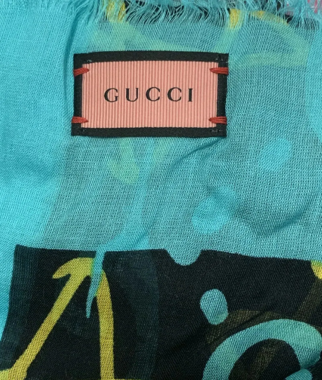 Gucci Ghost  GG Star Modal Silk Large Scarf Shawl w/Box