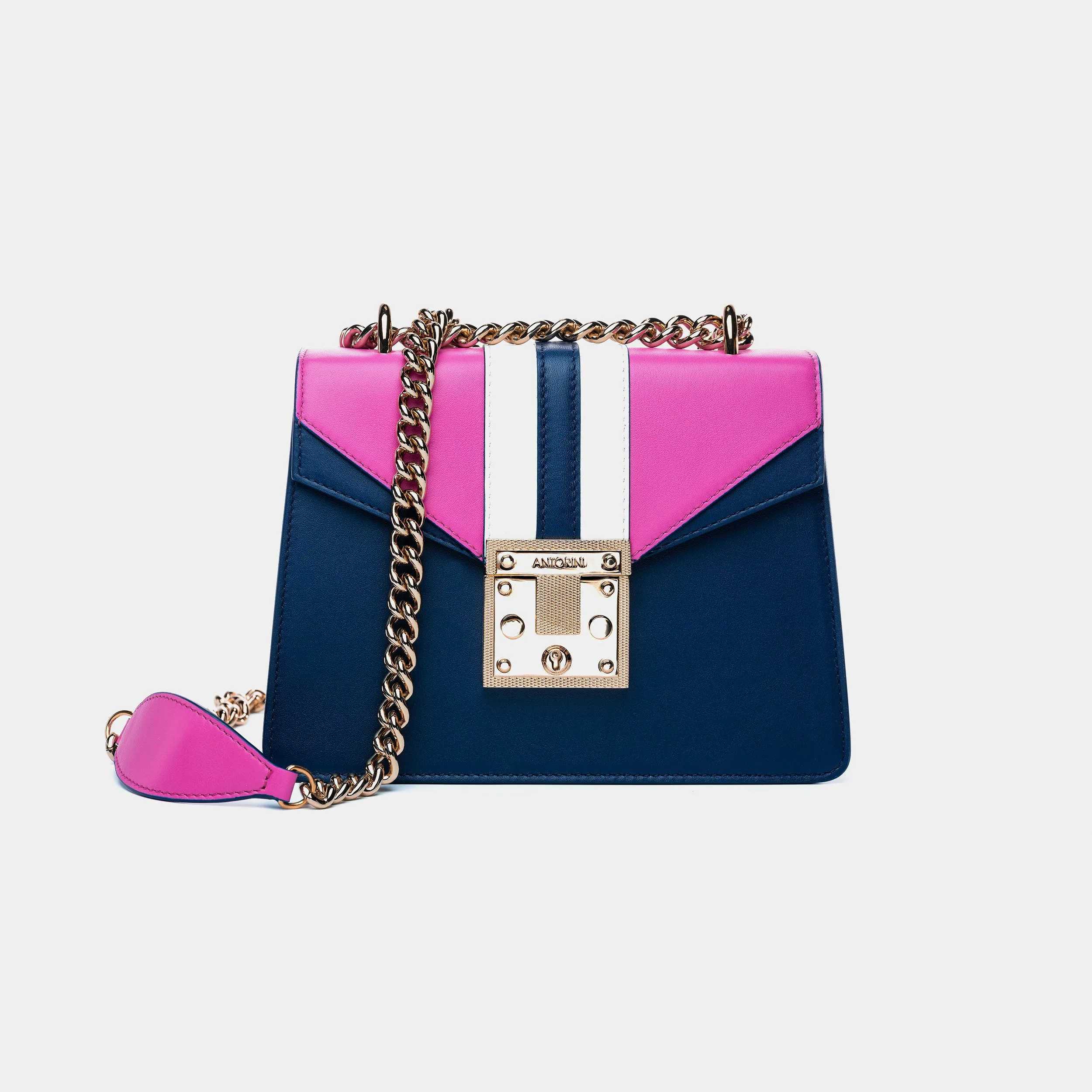 Handbag ANTORINI Chantal, Blue & Pink