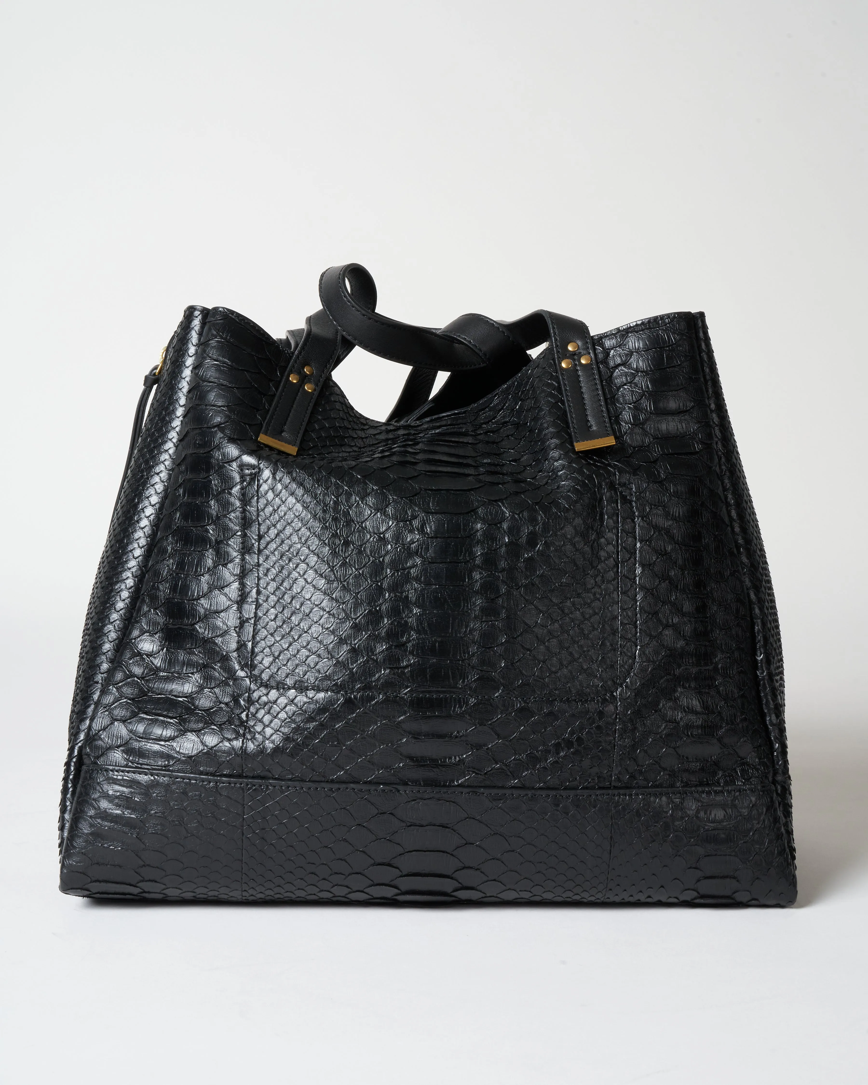 large georges tote - noir python