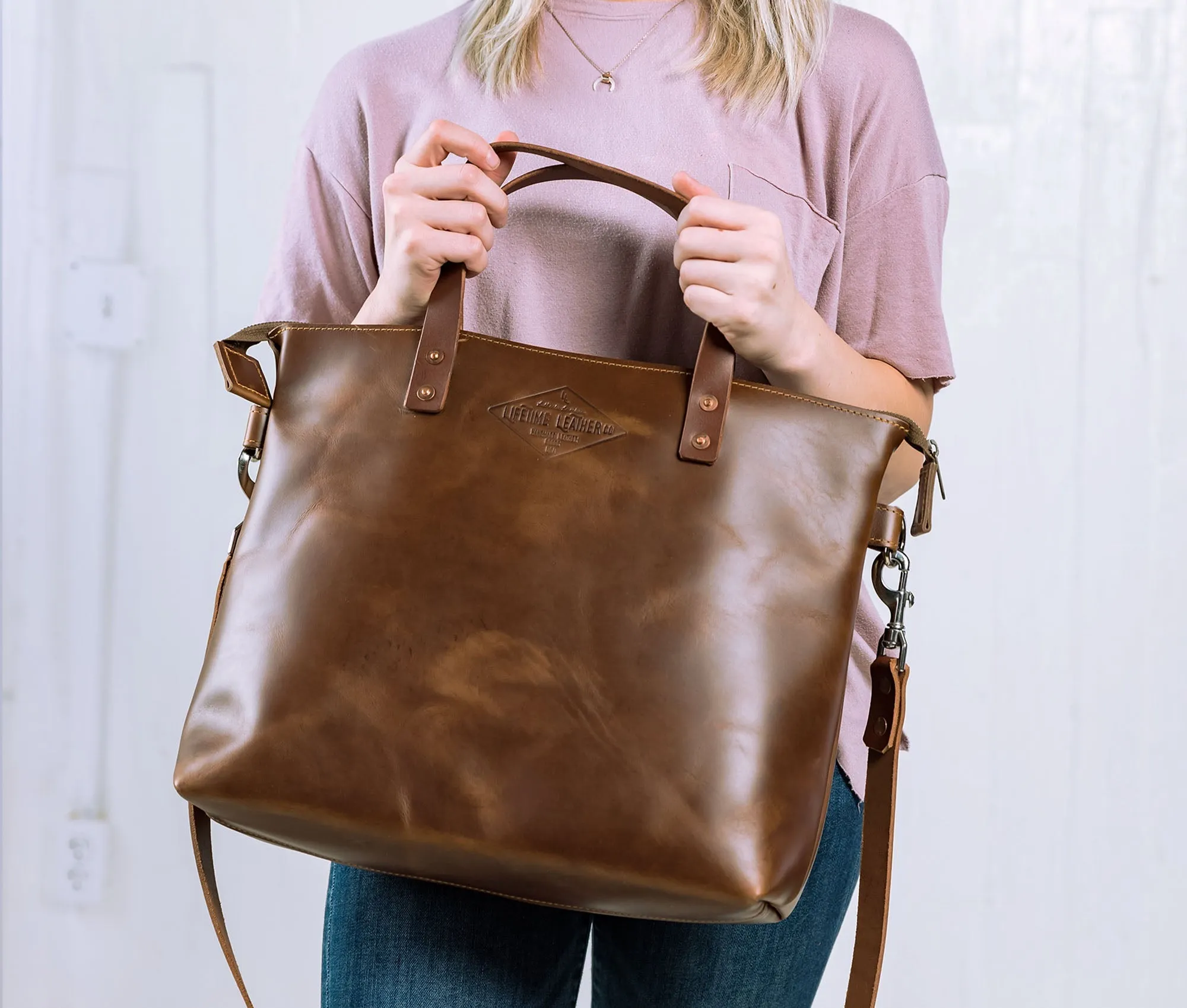 Lifetime Crossbody Tote by Lifetime Leather Co