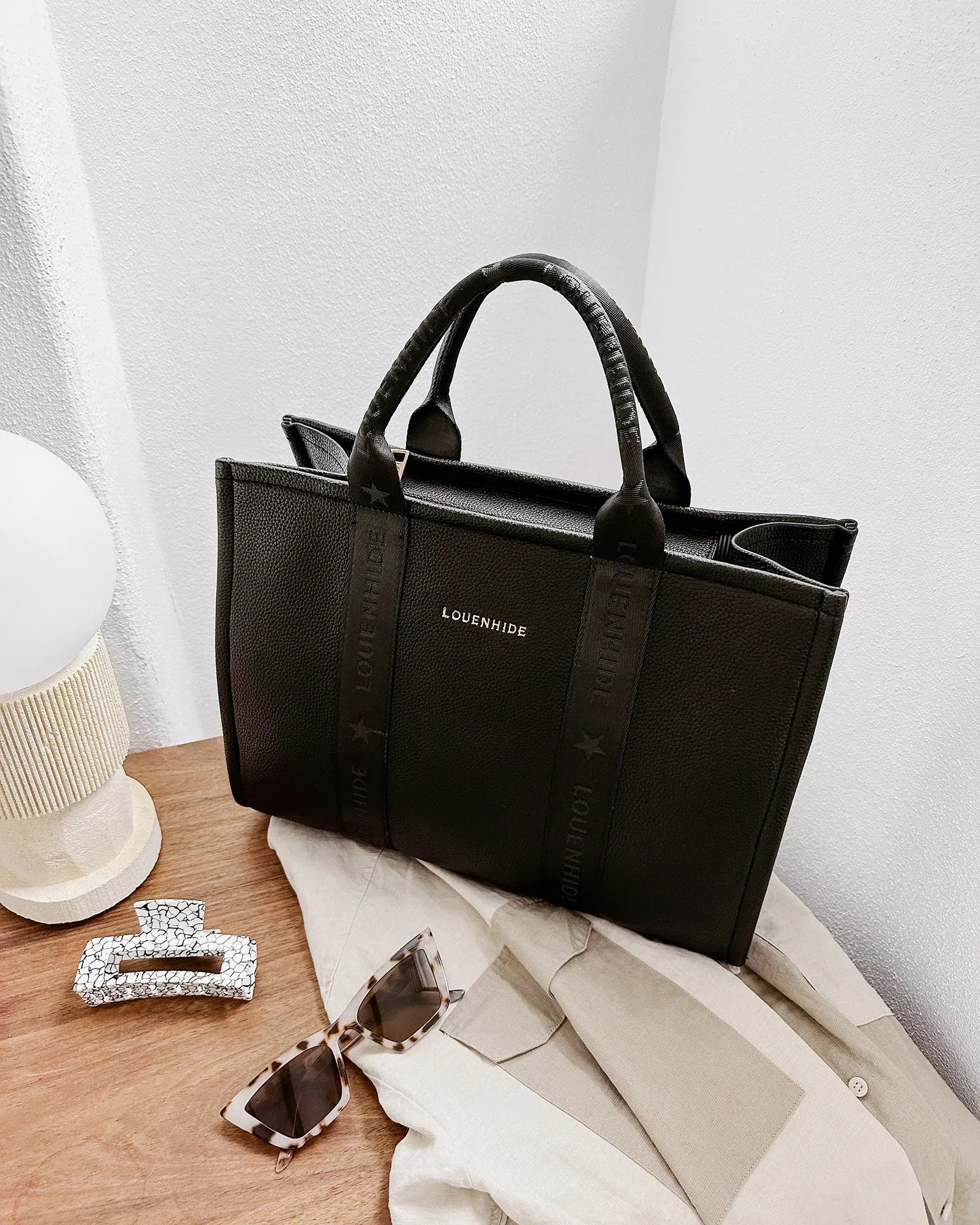 Louenhide - Manhattan Logo Tote Bag Black