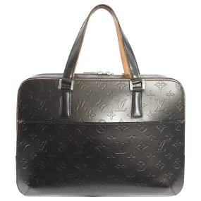 Louis Vuitton Pewter Monogram Mat Maiden Computer Business Tote Bag