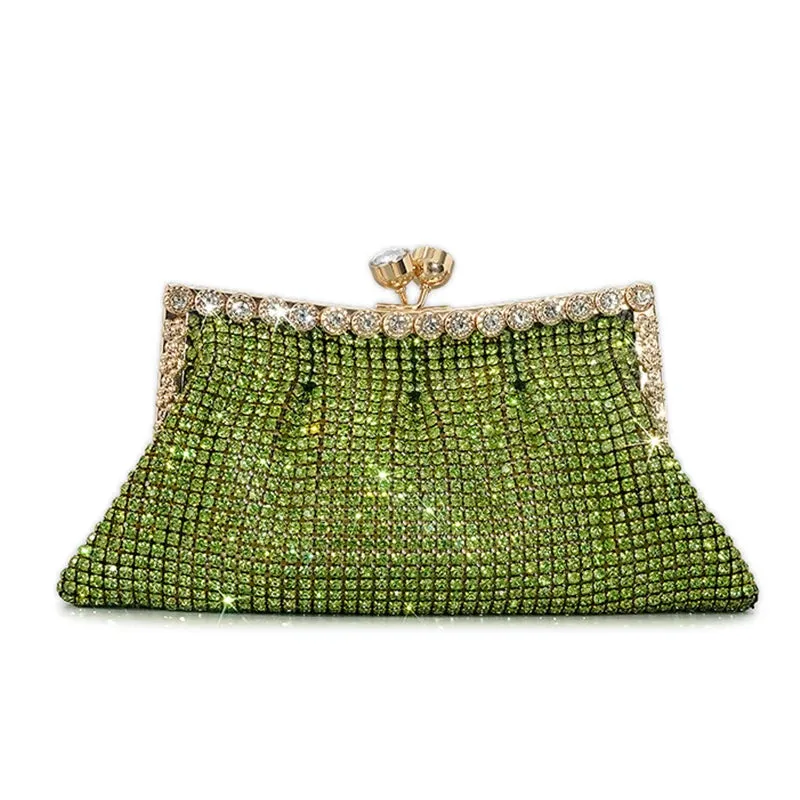 MABULA Sparkling Rhinestone Frame Clutch Evening Purse