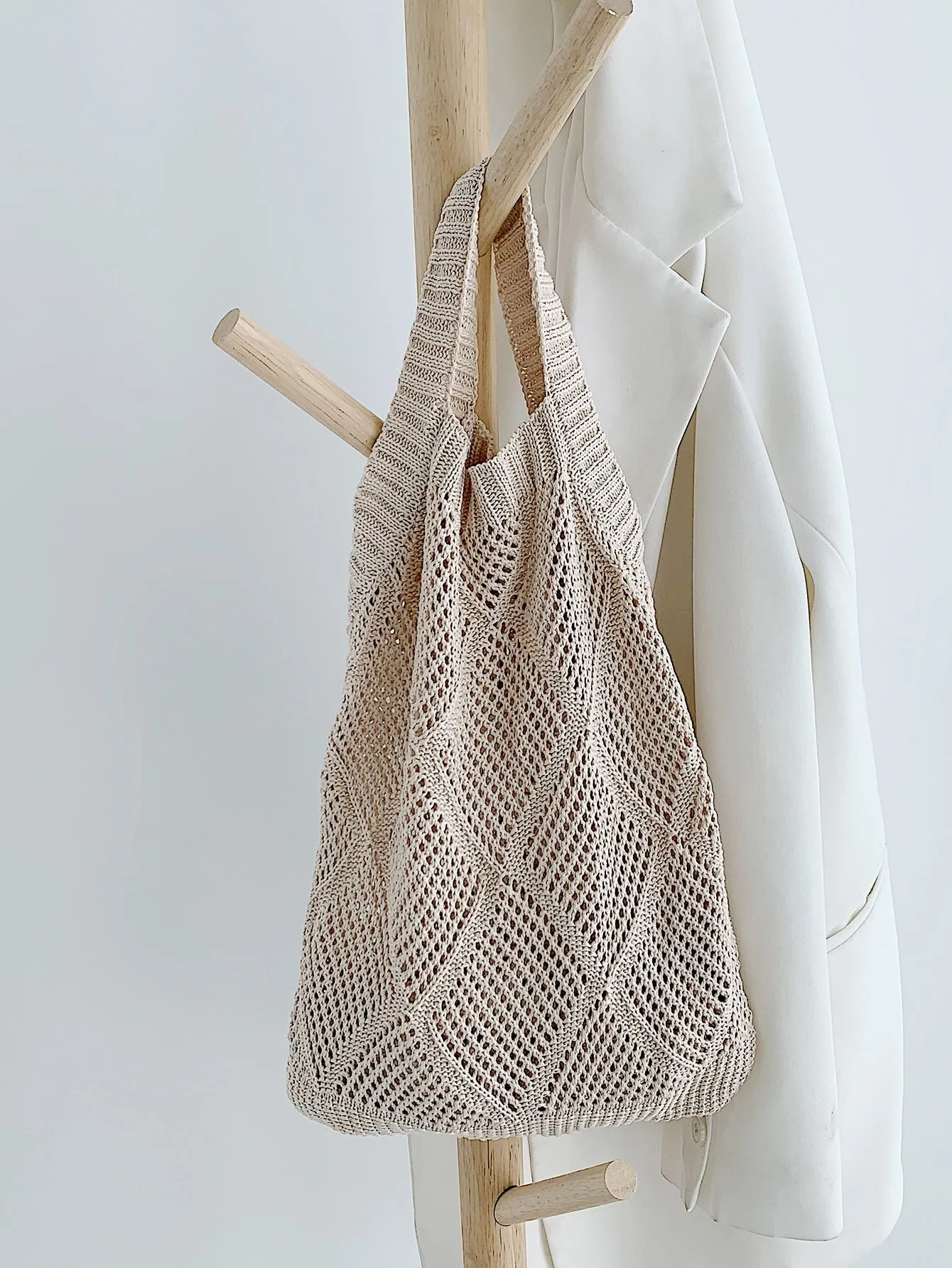 Minimalist Large Capacity Crochet Tote Bag