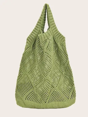 Minimalist Large Capacity Crochet Tote Bag