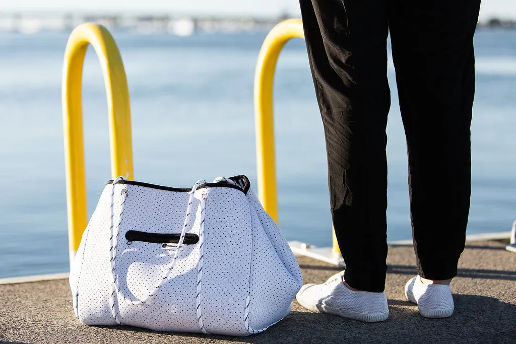 Minimalist Neoprene Tote Bag - White