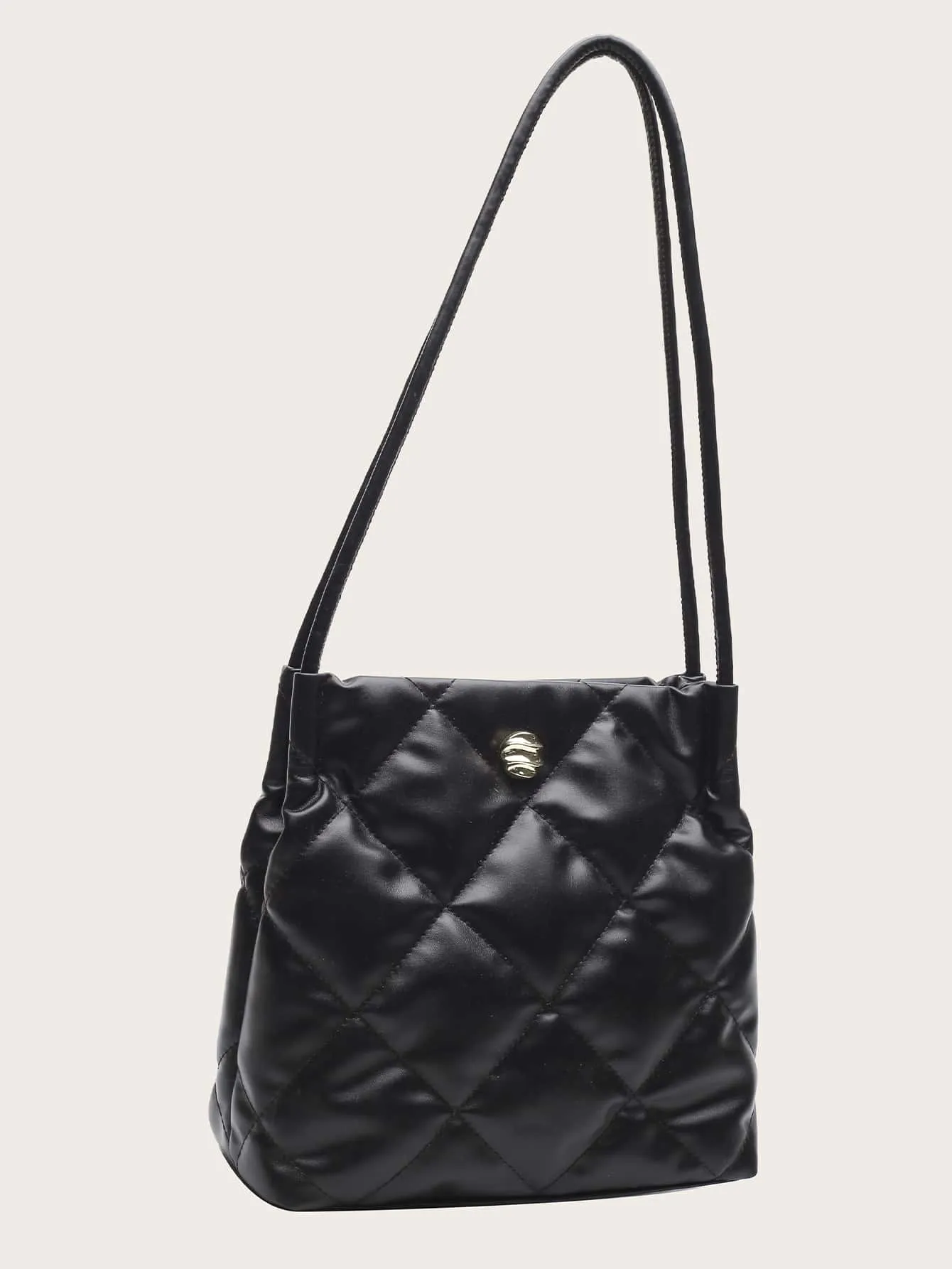 Minimalist Quilted Shoulder Tote Bag