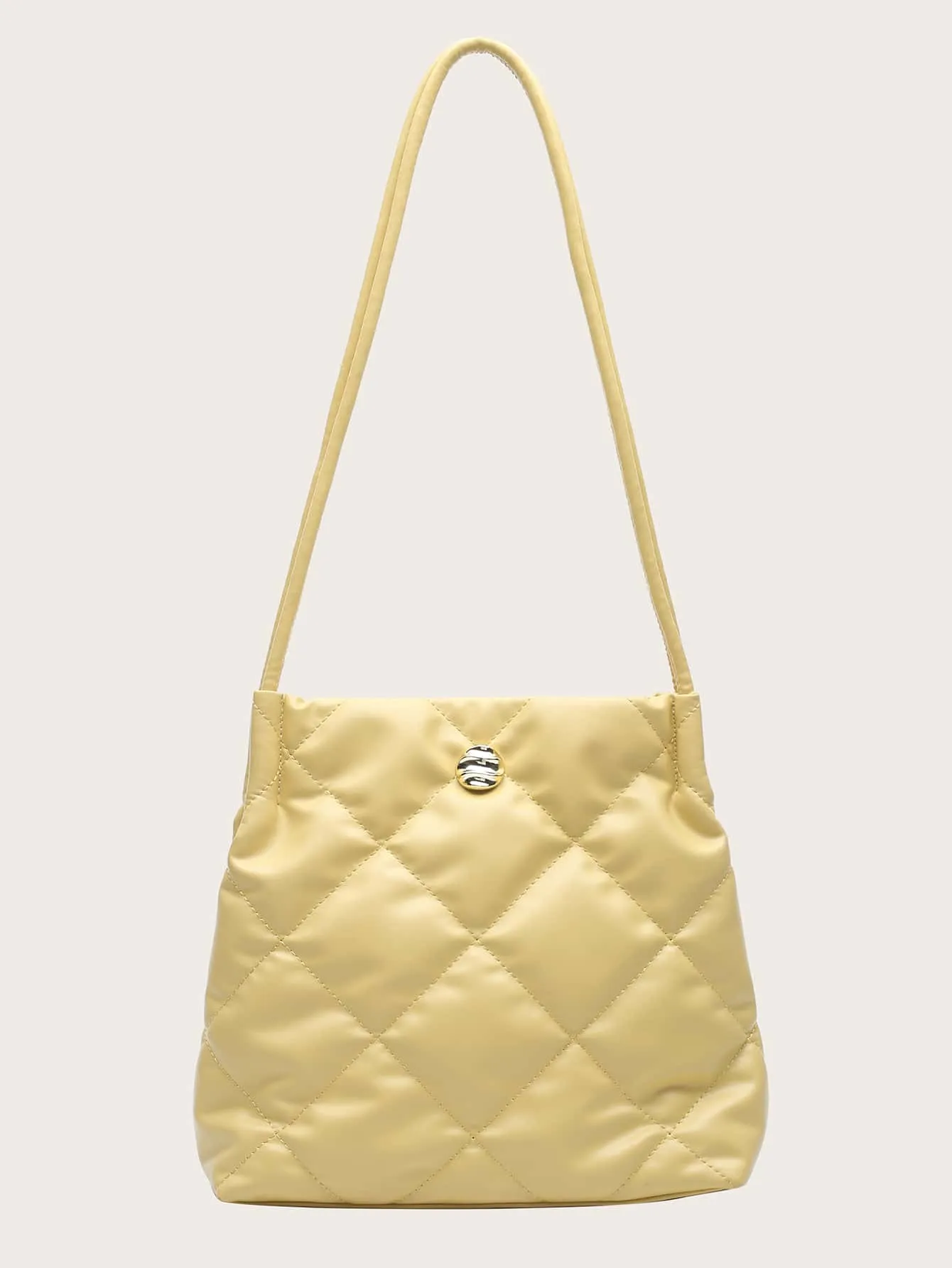 Minimalist Quilted Shoulder Tote Bag