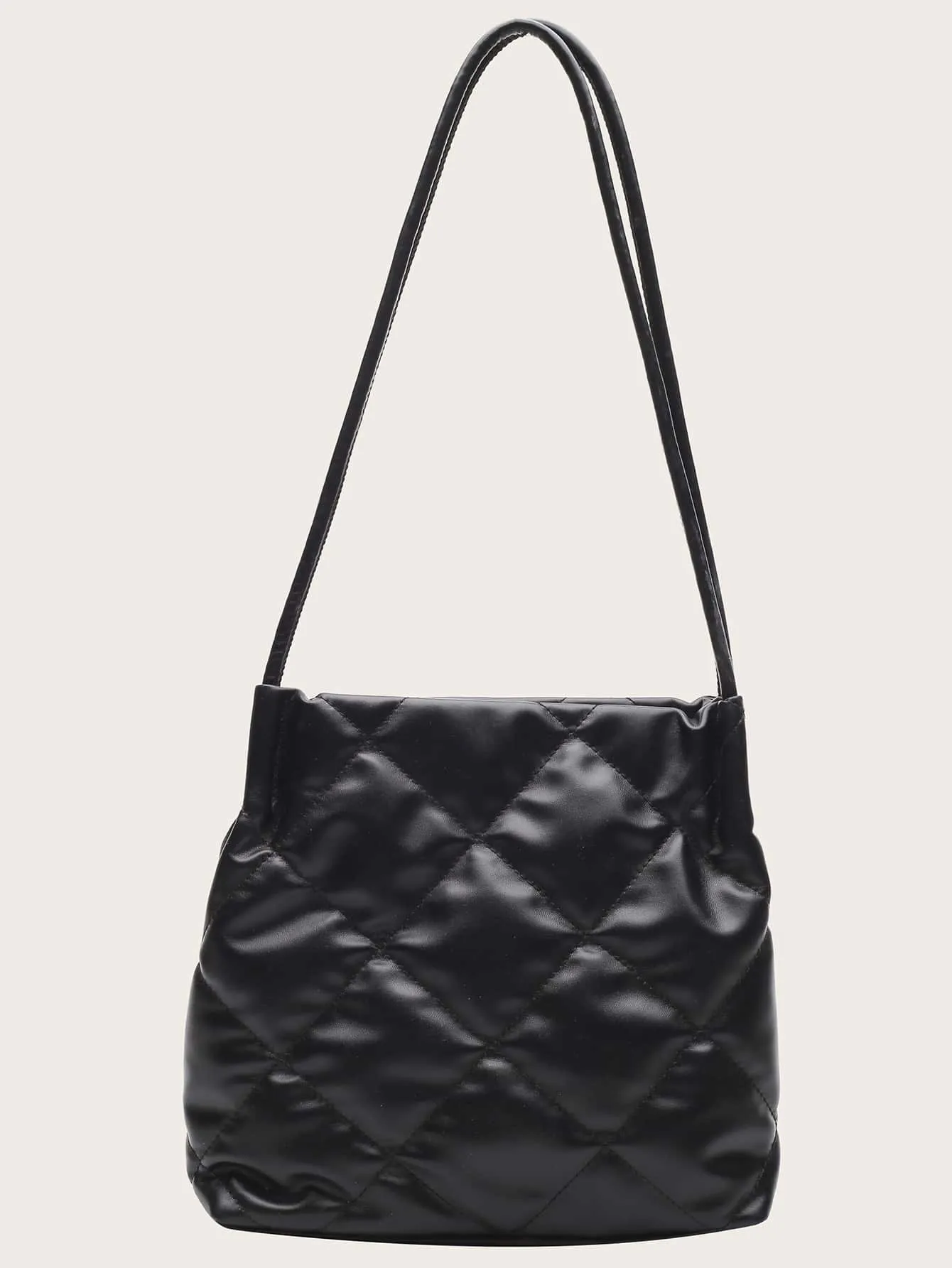 Minimalist Quilted Shoulder Tote Bag