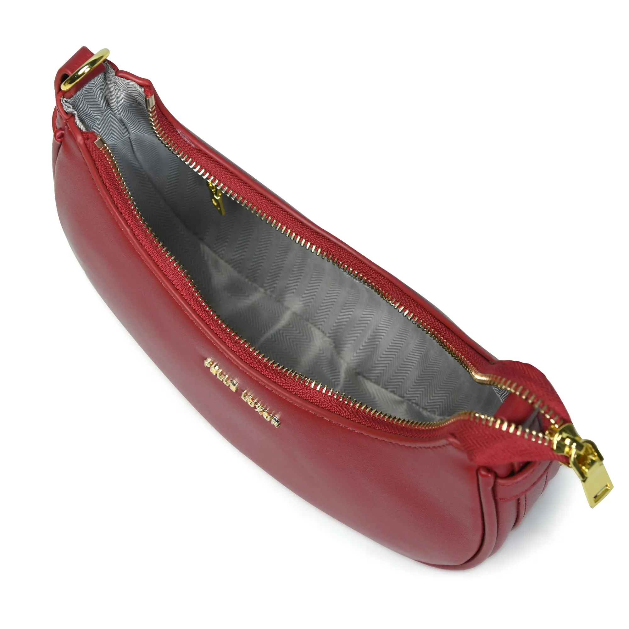 Pelle Luxure Women's PU Medium Half-Moon Sling Bag – Available in Maroon, White, Light Brown, Yellow, Pink, and Black