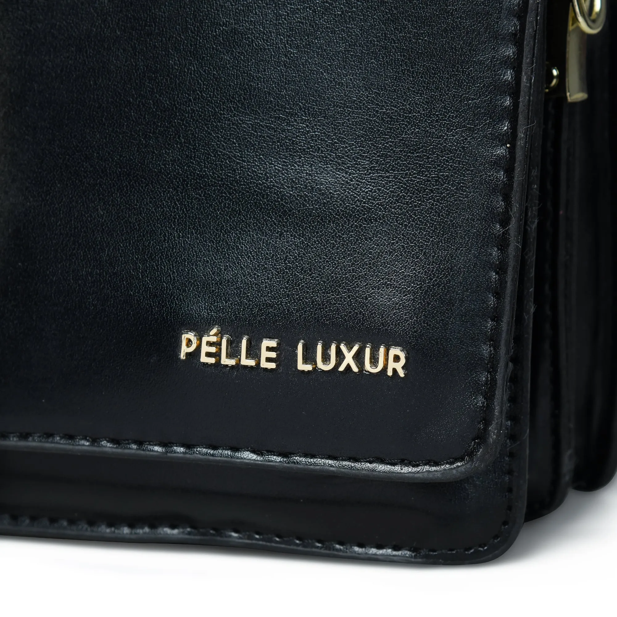 Pelle Luxure Women's PU Small Sling Bag – Black, Brown, and White Colors