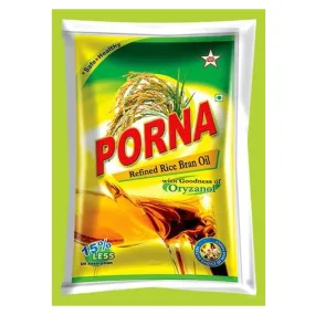 Porna Refined Rice Bran Oil 100ml Pouch