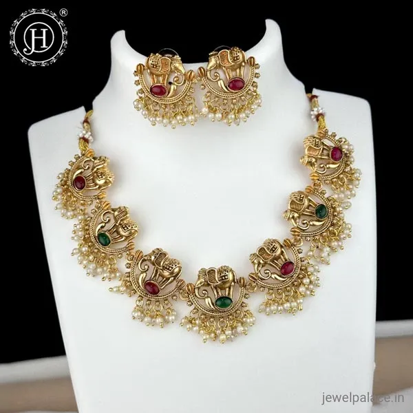 Refined Beautiful Gold Plated Traditional Necklace JH4954