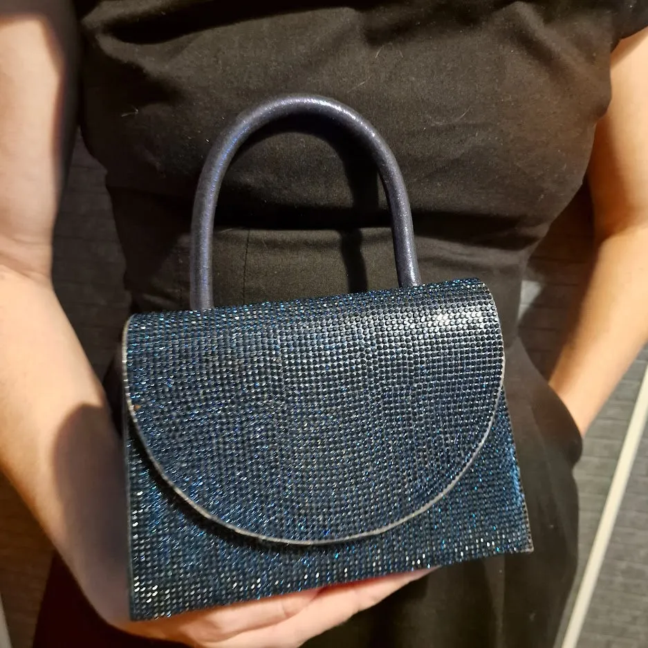 Sparkly Navy Blue Diamante Mini Grab Bag