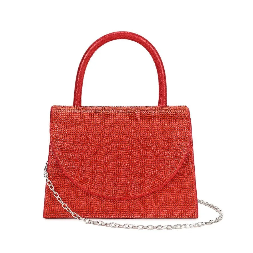 Sparkly Red Diamante Mini Grab Bag