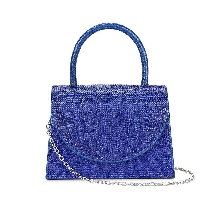 Sparkly Royal Blue Diamante Mini Grab Bag