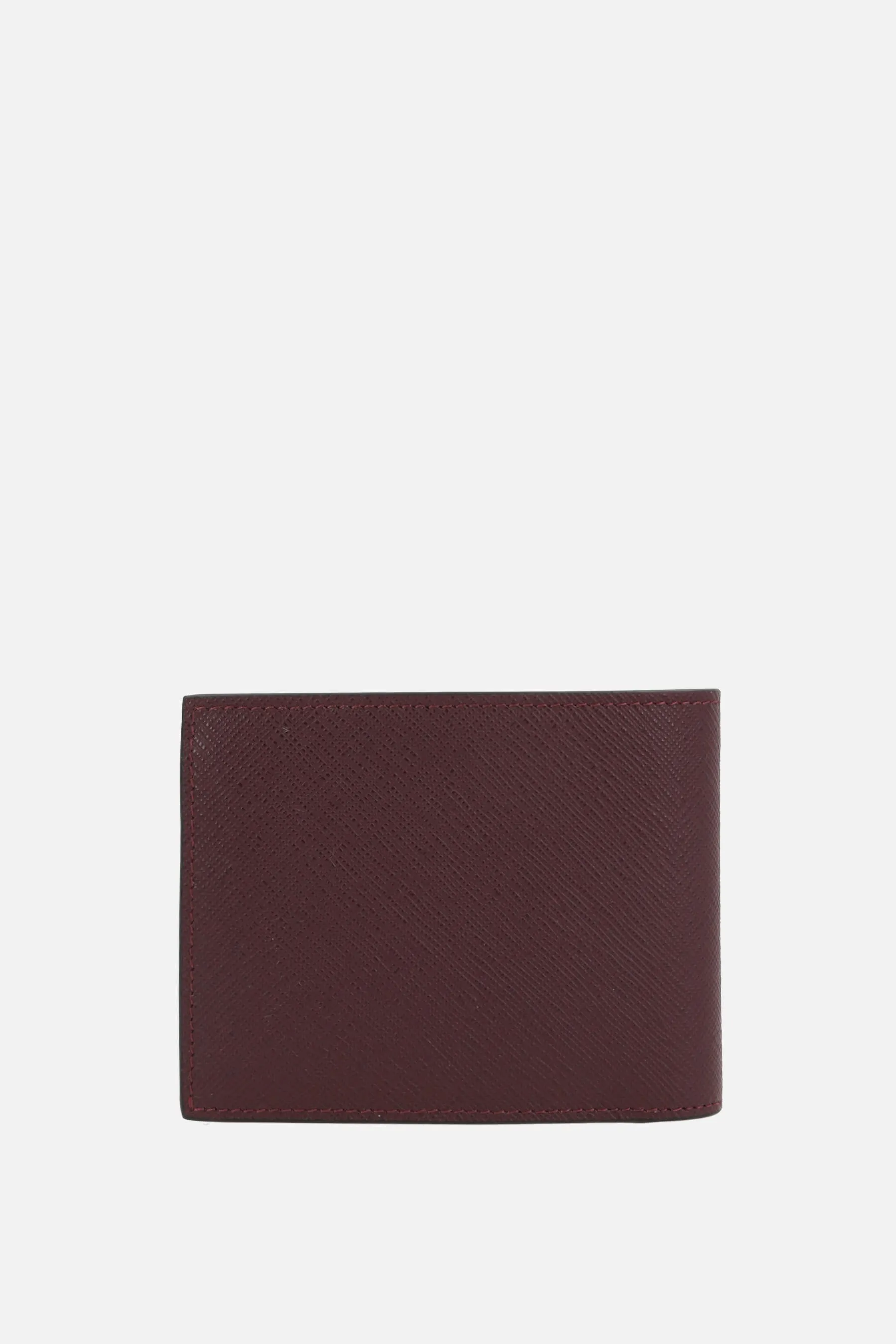 Textured Pattern Leather Billfold Wallet