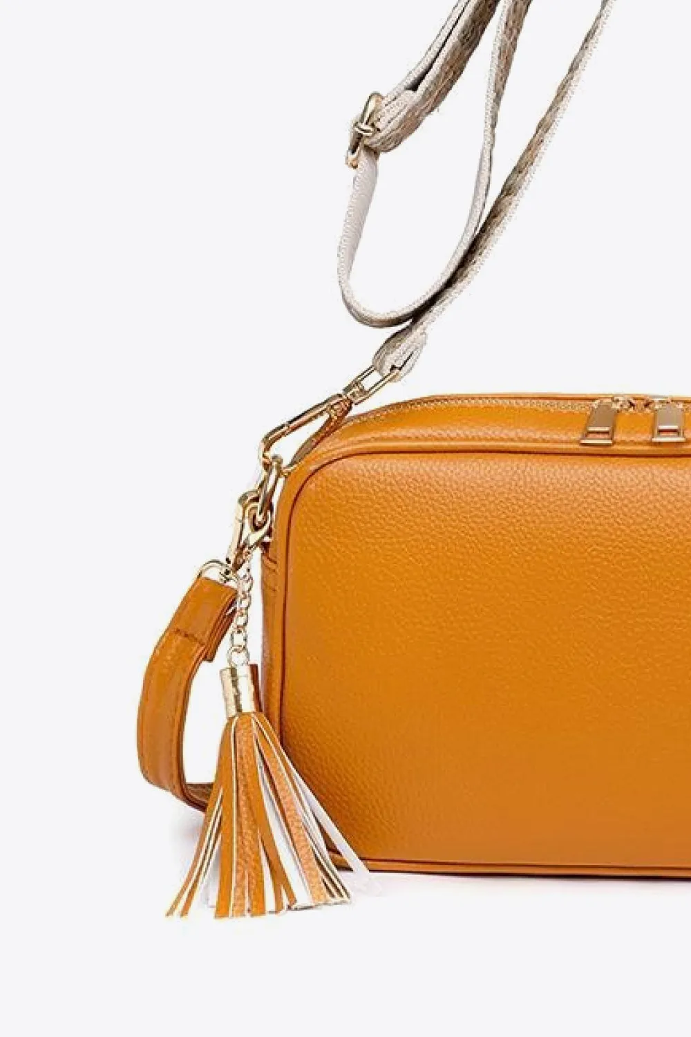 Vegan Leather Tassel Crossbody Bag