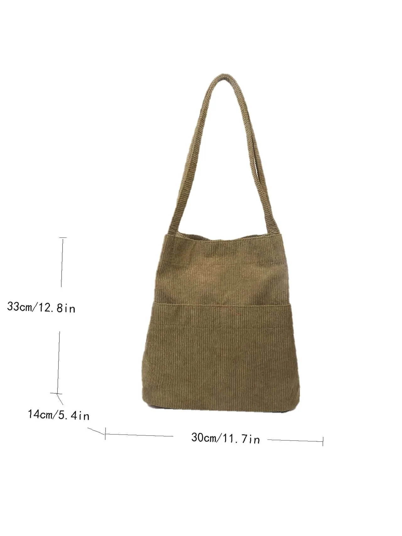 Vvsha Minimalist Corduroy Tote Bag   Women Tote Bags