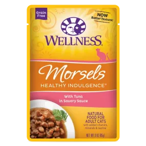 Wellness Healthy Indulgence Morsels With Tuna in Savory Sauce, 3-oz Wet Cat Food