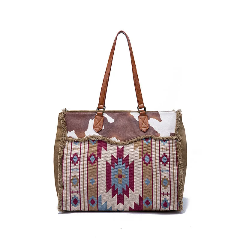 Womens Boho Tote Bags Cross Shoulder Bag With Wallet