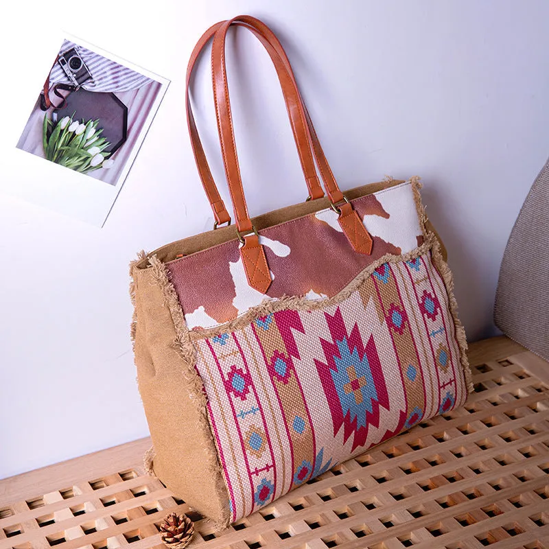 Womens Boho Tote Bags Cross Shoulder Bag With Wallet