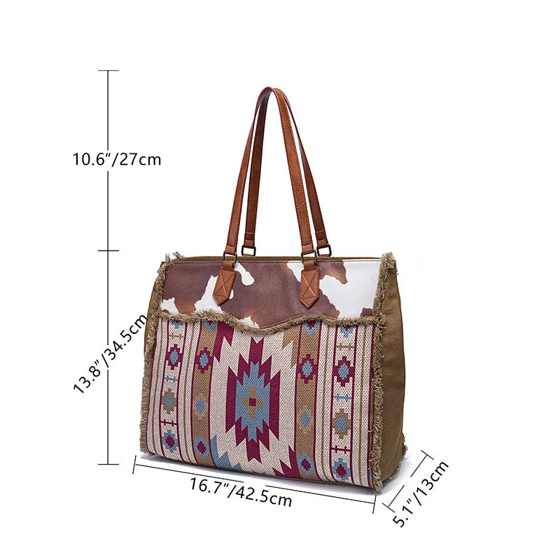 Womens Boho Tote Bags Cross Shoulder Bag With Wallet