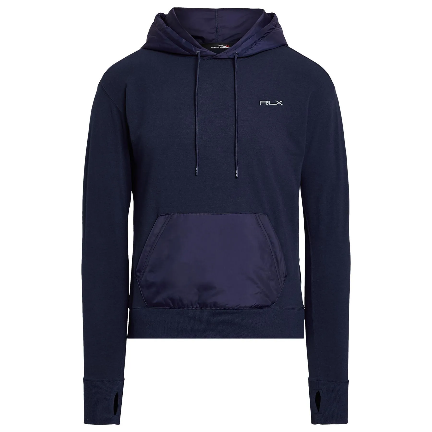 Womens Logo Hybrid Jersey Hoodie Refined Navy - AW23